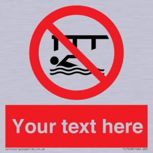 Custom Do not swim in the vicinity of piers